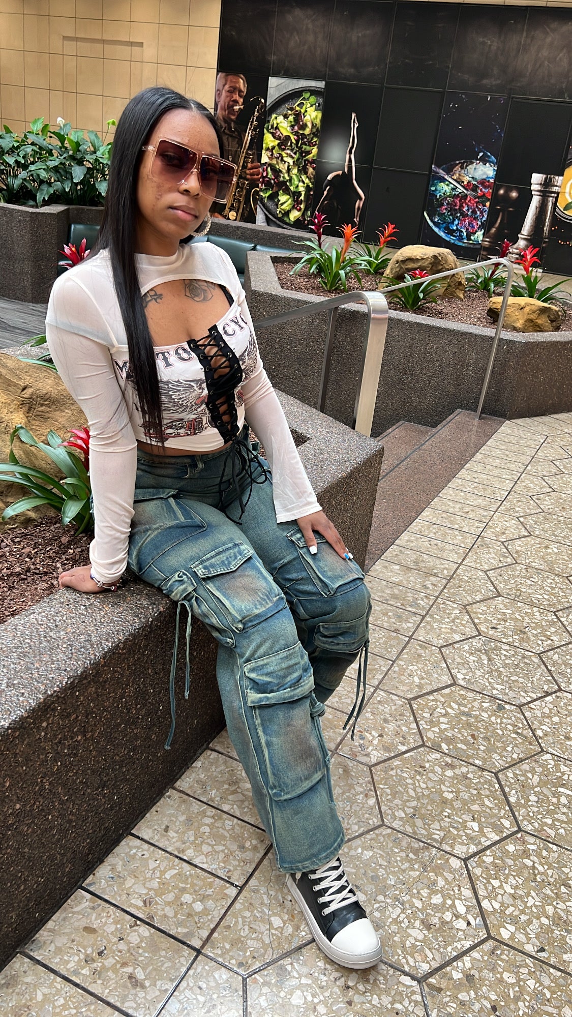 Tinted Cargo Pants