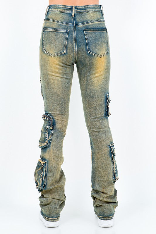 Stack Cargo Jeans - Vintage Wash