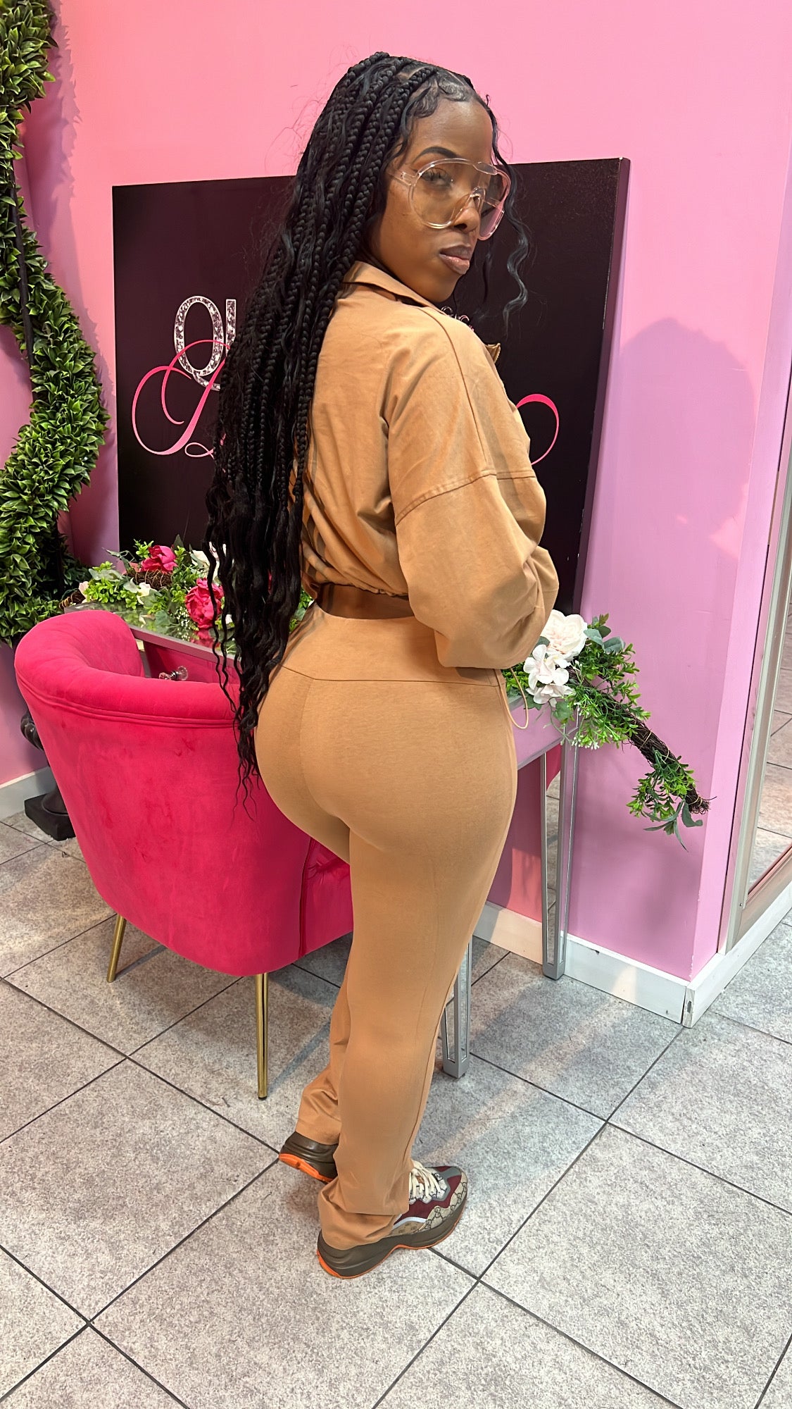 Luxe Lounge Zip Set - Mocha