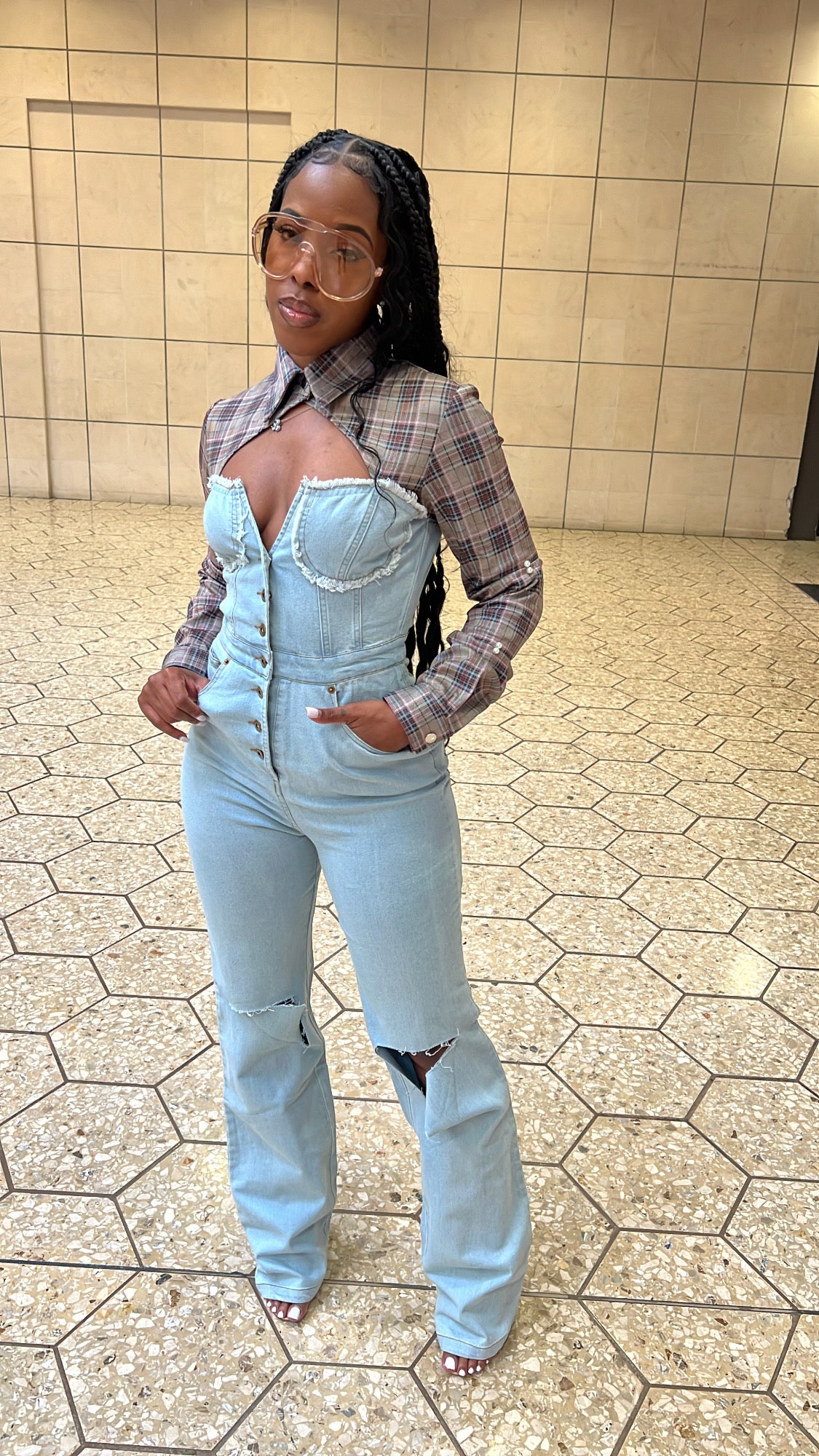Denim Knockout Jumpsuit