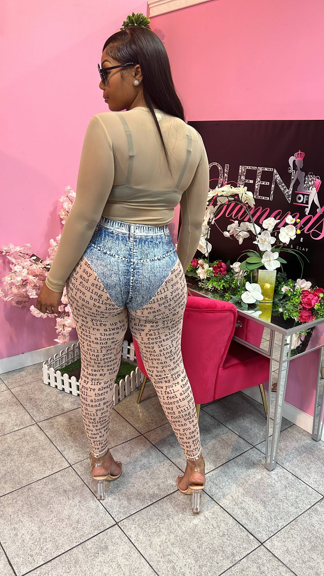 Mesh Bodysuit - Tan