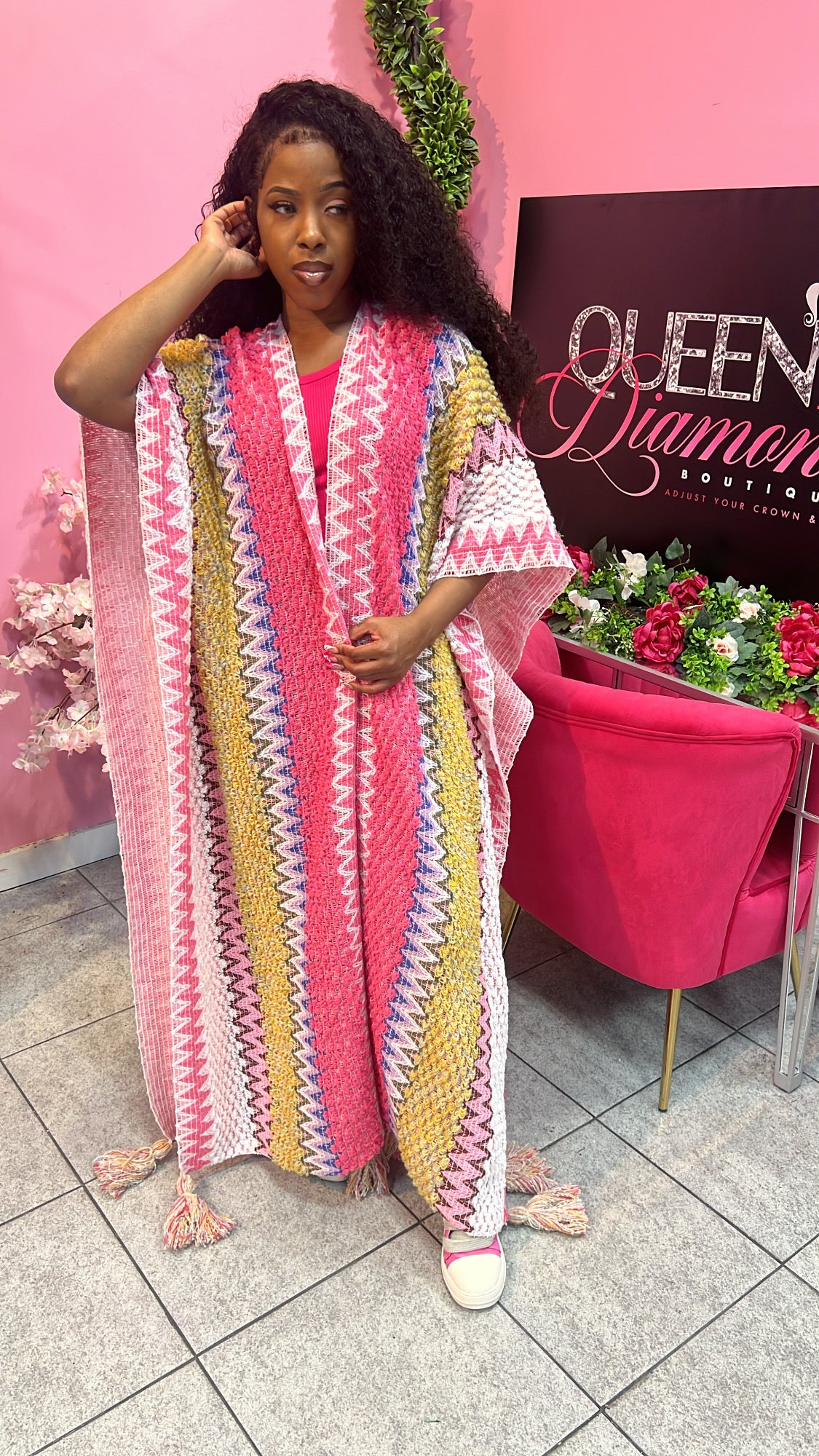 Bubblegum Knit Kimono