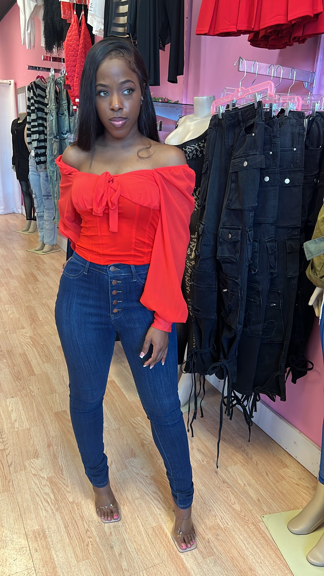 Sweetheart Blouse - Red