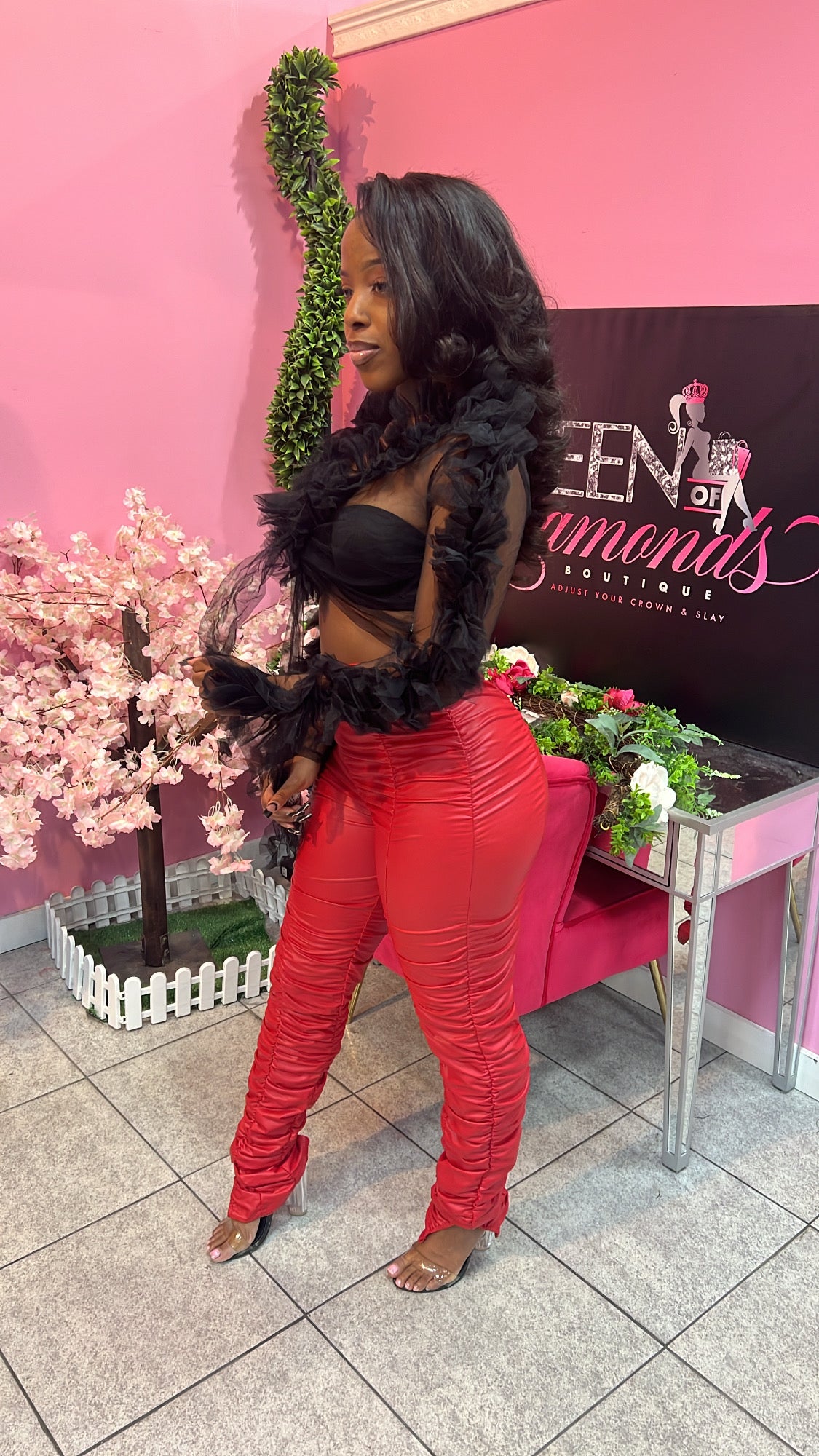 Extra Stack Leggings - Red
