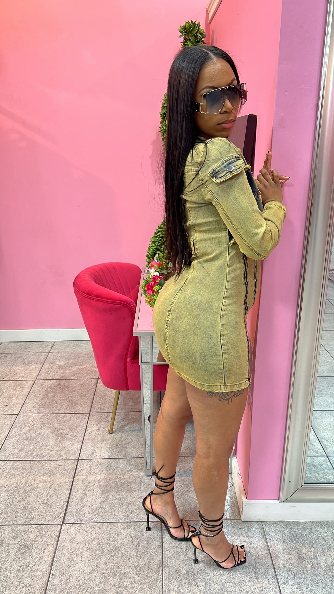 Tinted Denim Dress