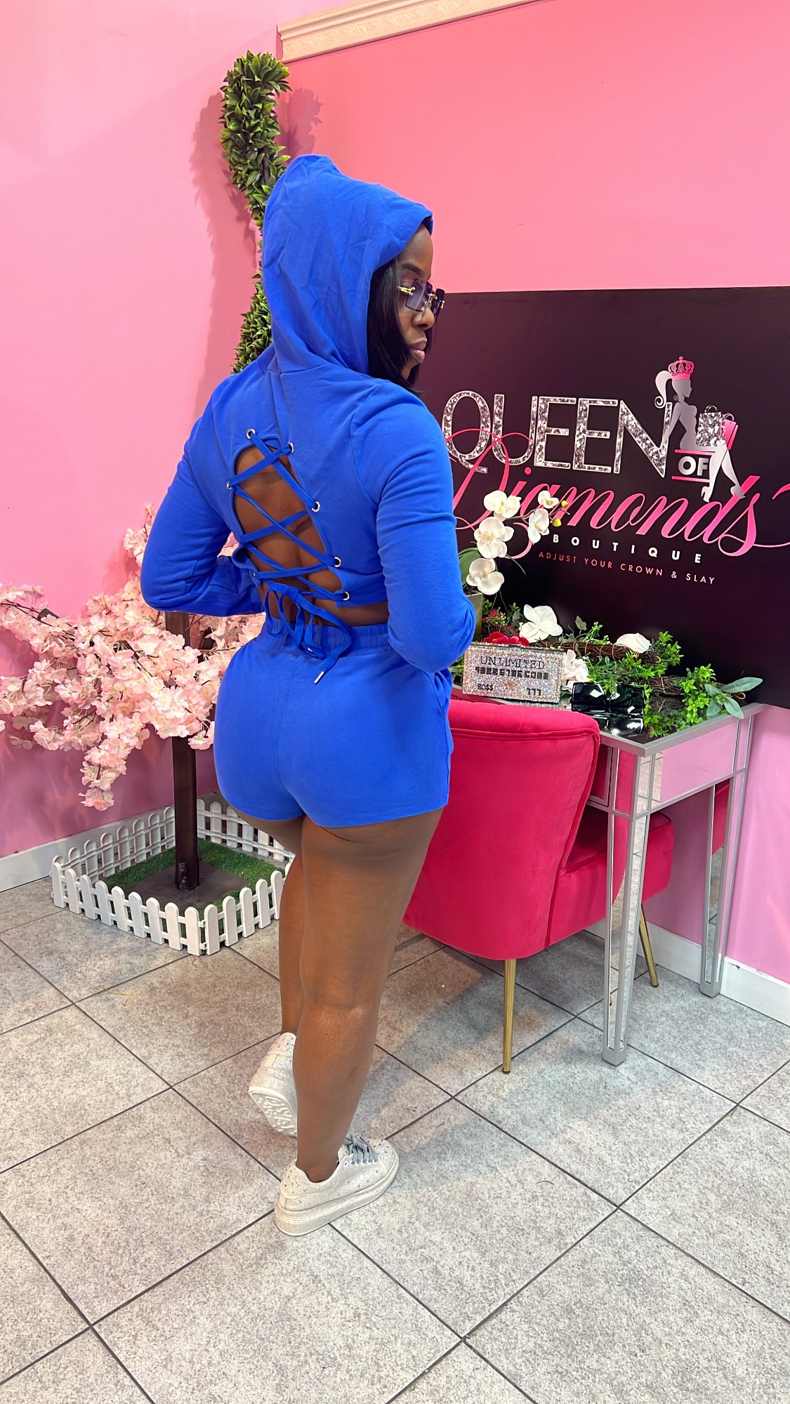 Caresha Short Set - Royal Blue