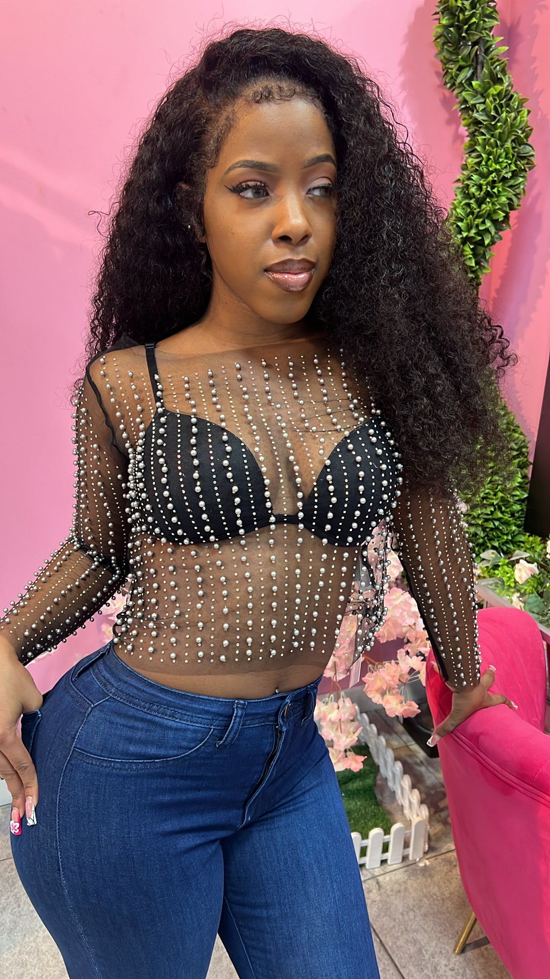 Prime Time Mesh Top - Black
