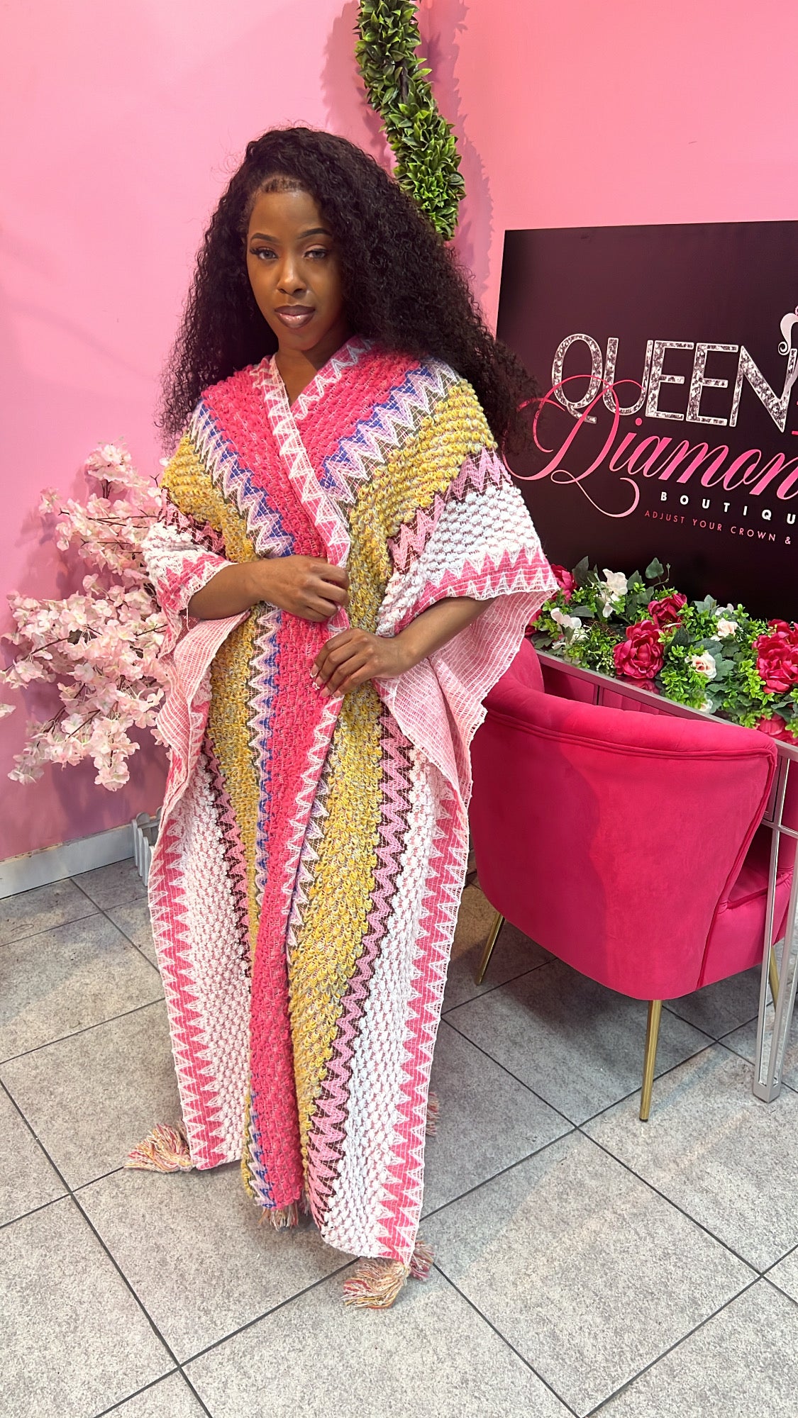 Bubblegum Knit Kimono