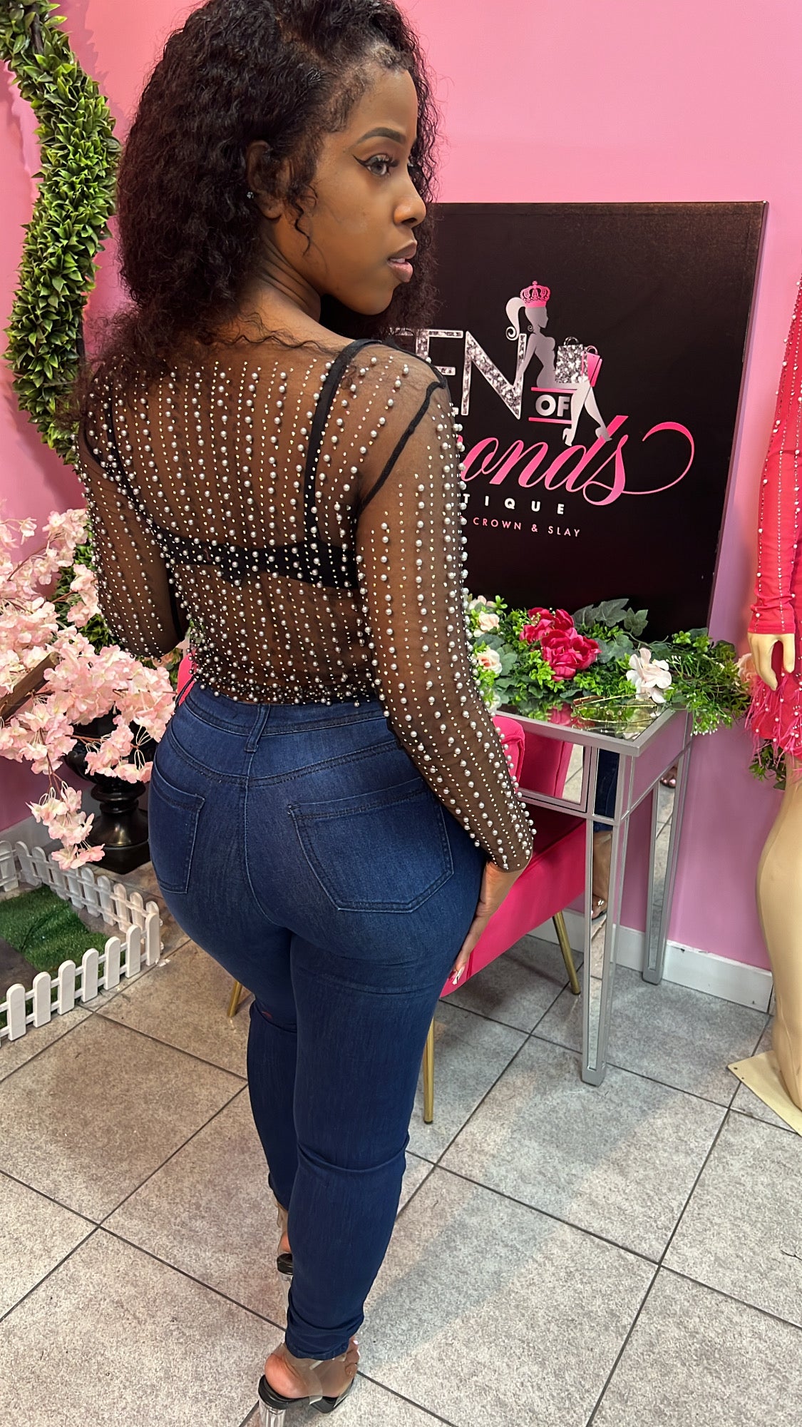 Prime Time Mesh Top - Black