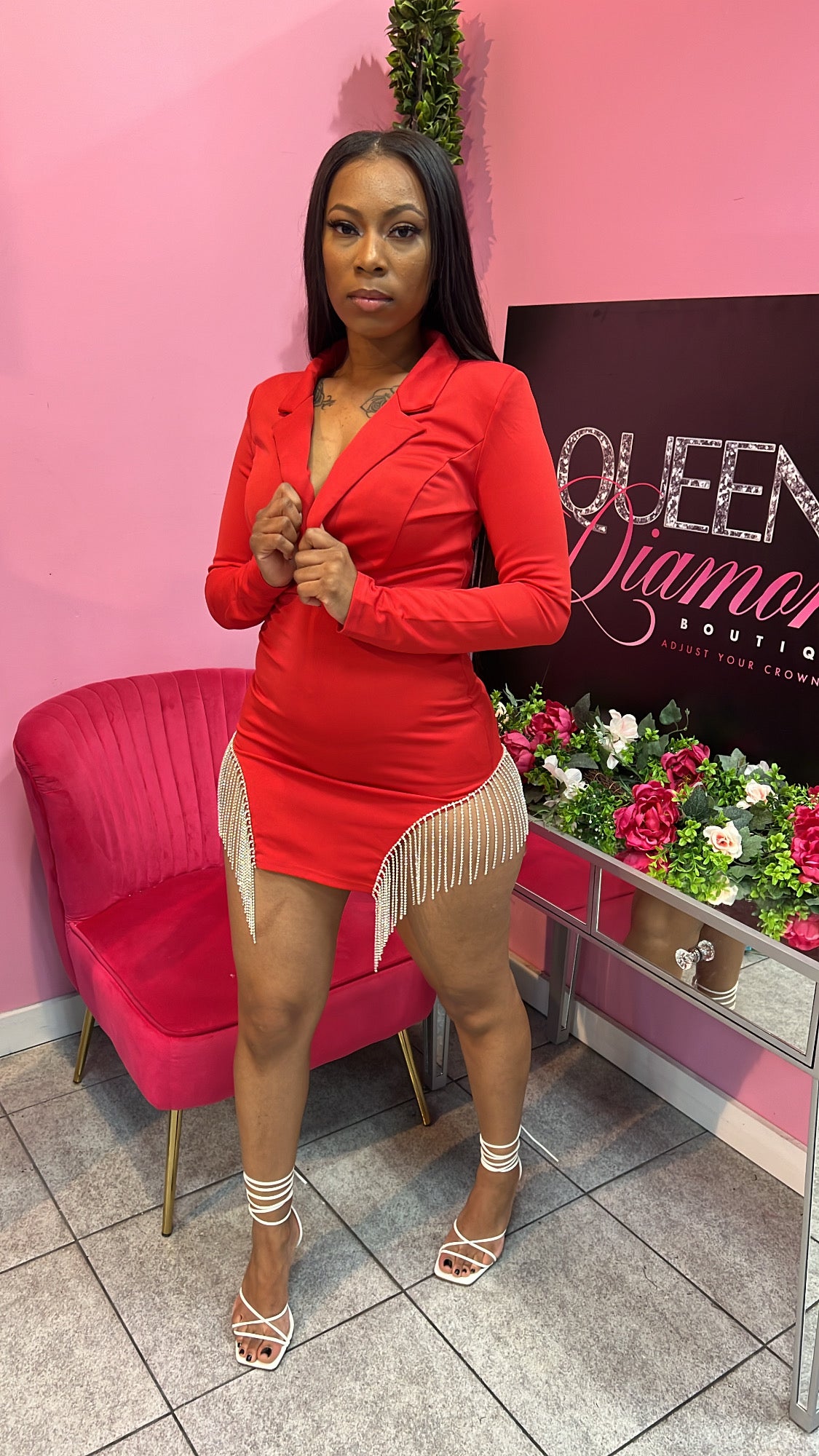 Mona Dress - Red