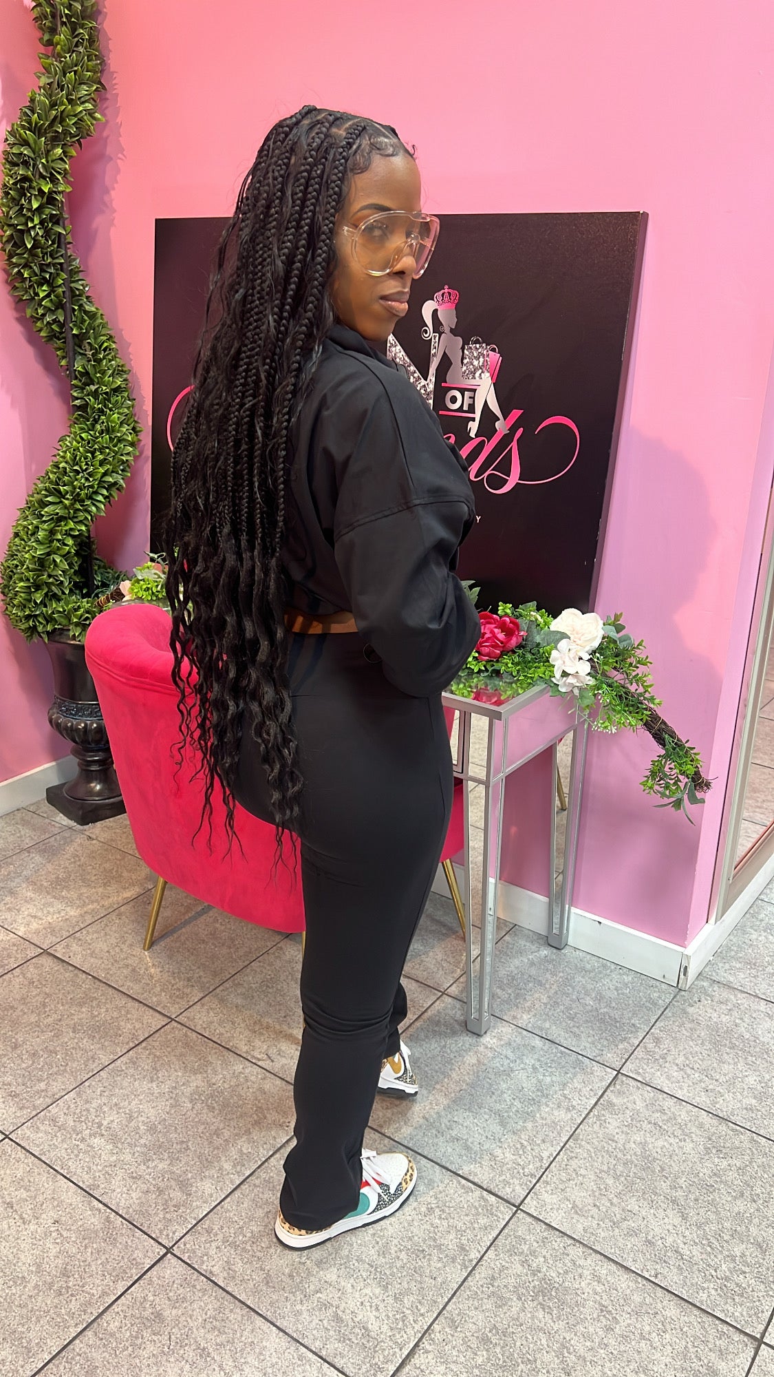 Luxe Lounge Zip Set - Black