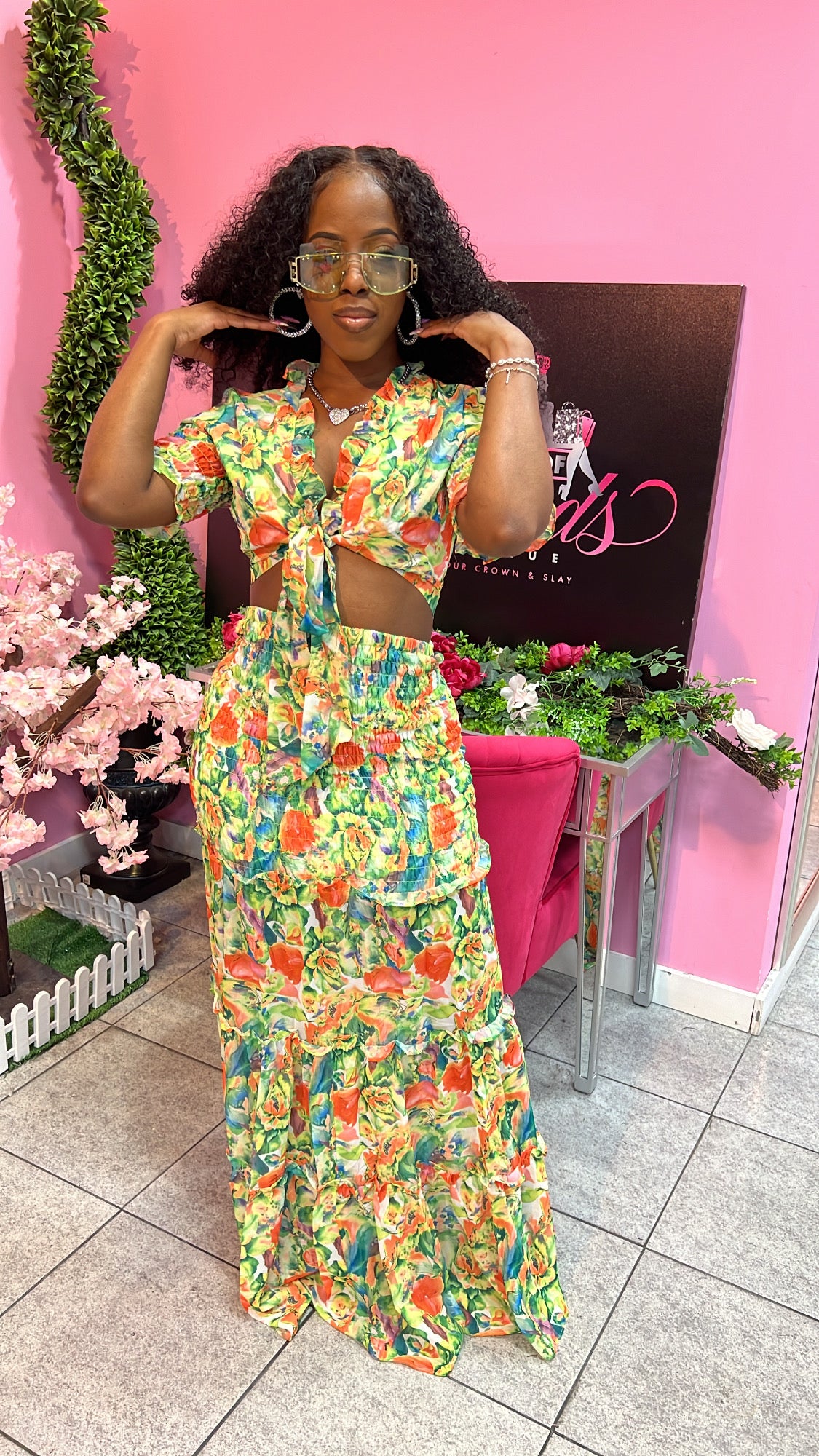 Italy Garden Skirt Set