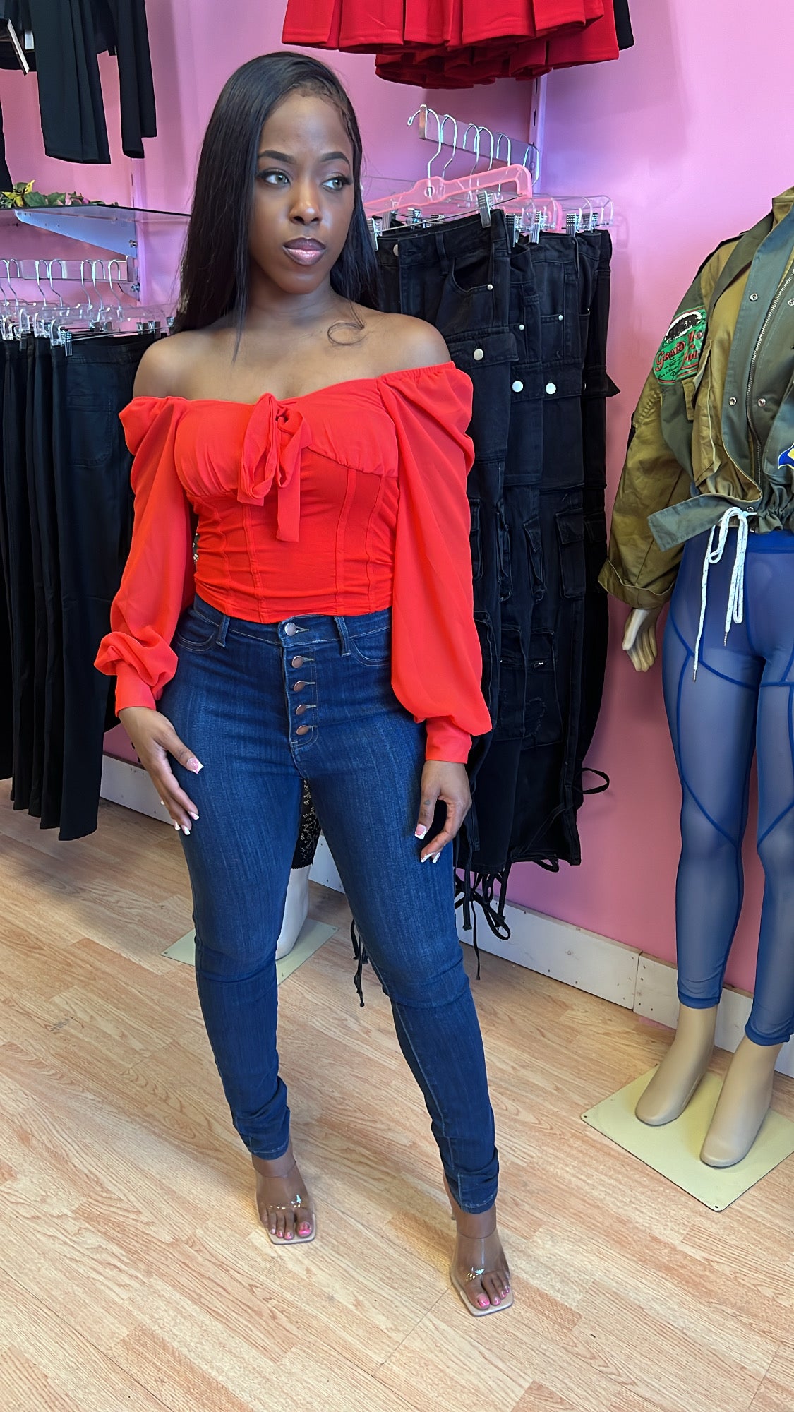 Sweetheart Blouse - Red