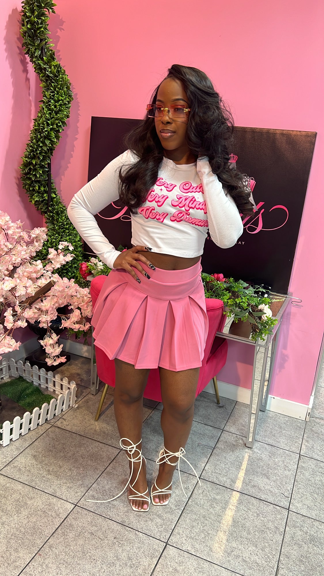 Pleated Skirt - Rose Pink