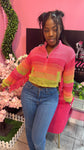 Multi Fringe Sweater - Pink