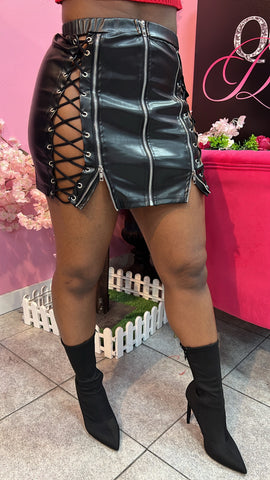 Minaj Liquid Skirt - Black