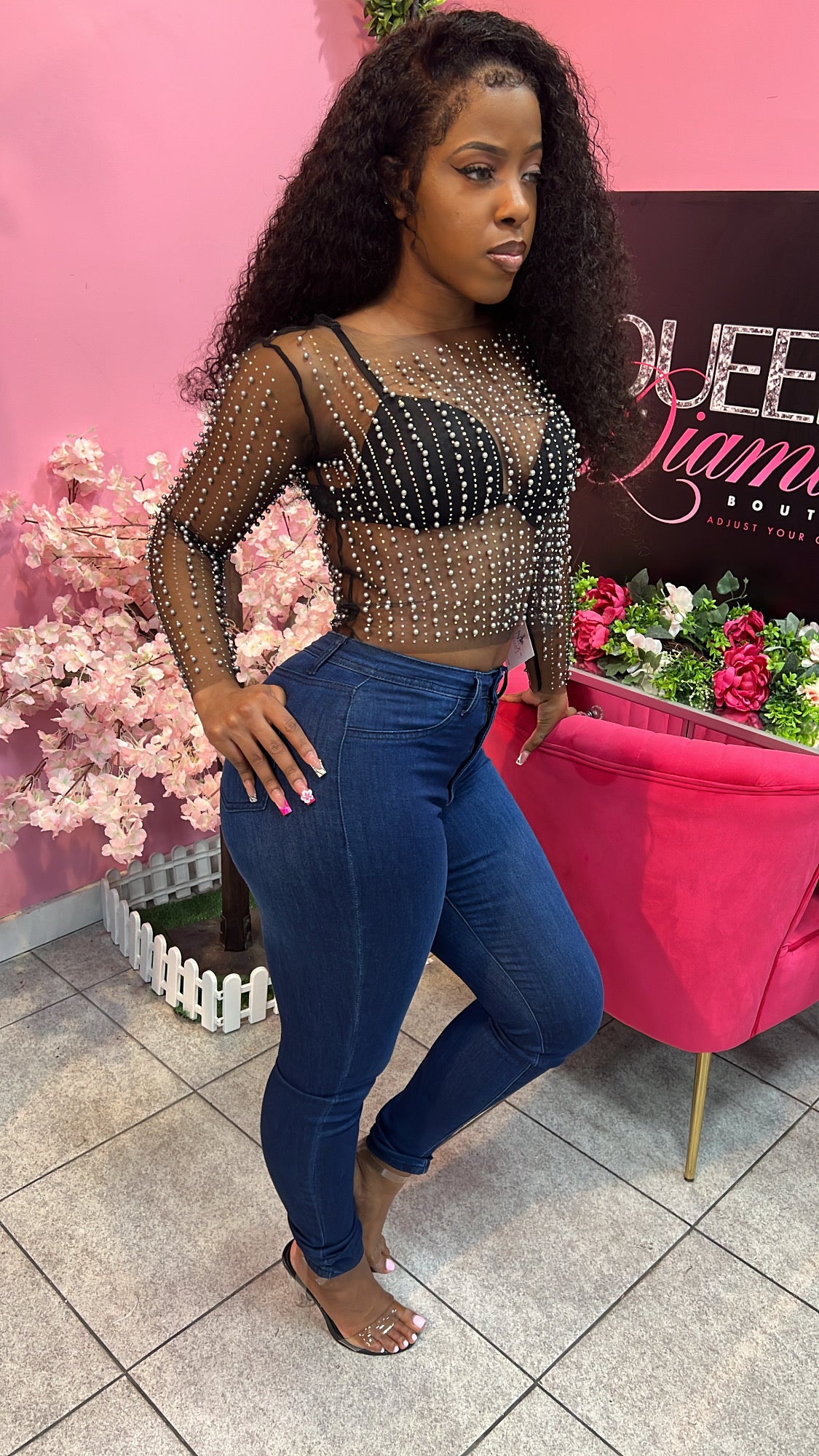 Prime Time Mesh Top - Black