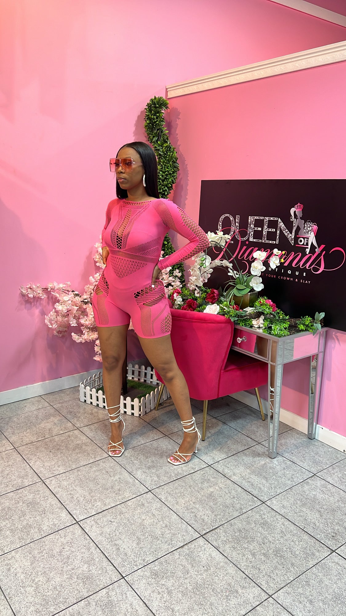 Donna Romper - Pink