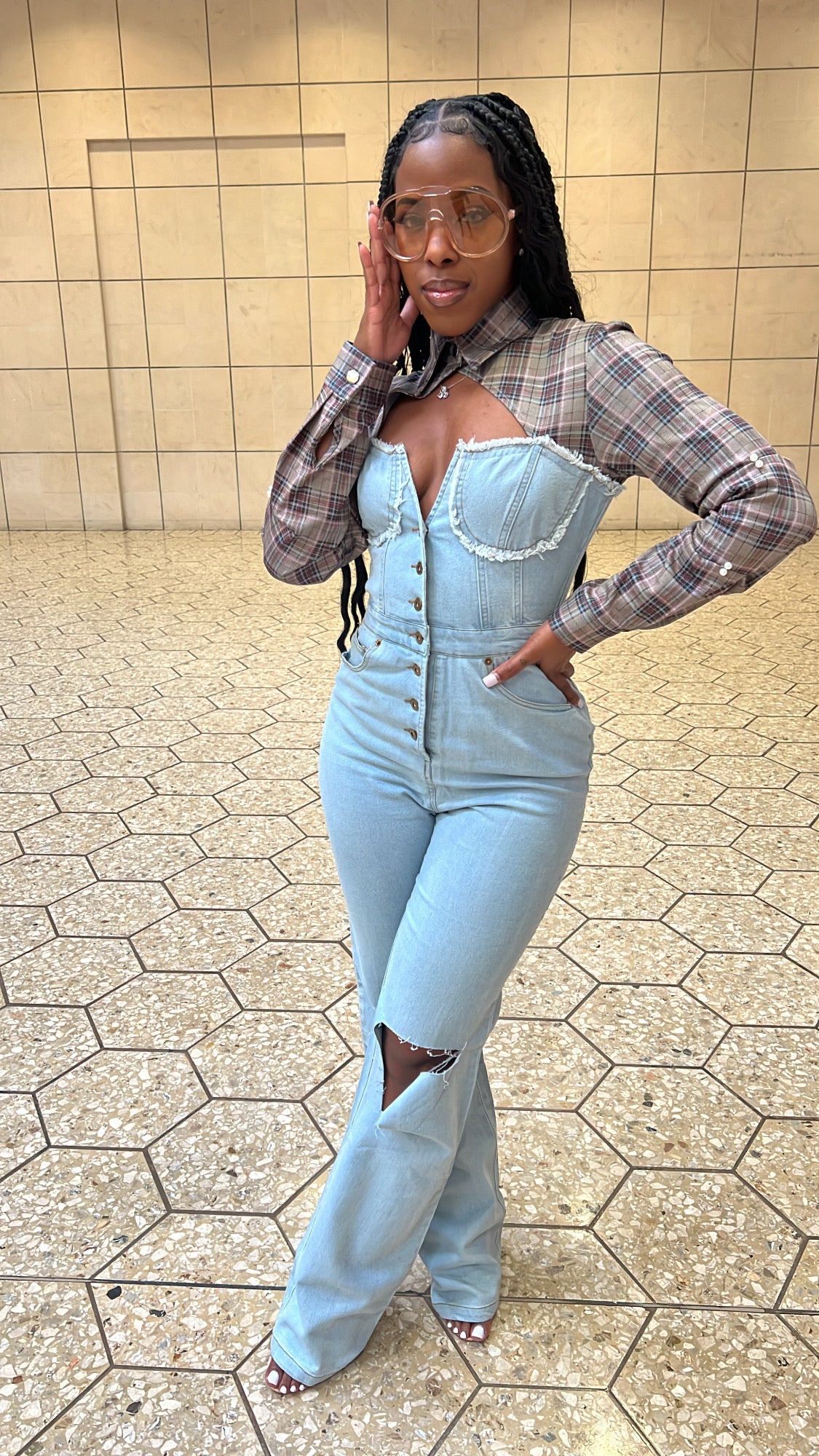 Denim Knockout Jumpsuit