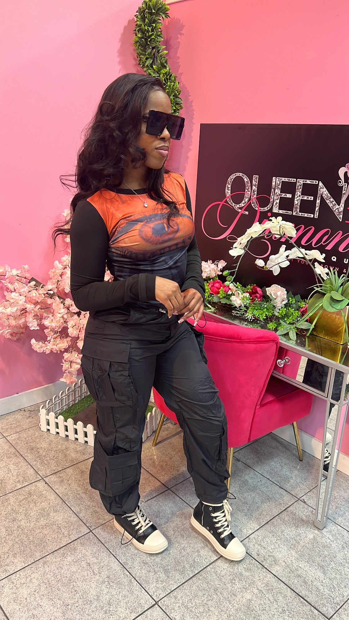 Toggle Cargo Pants - Black