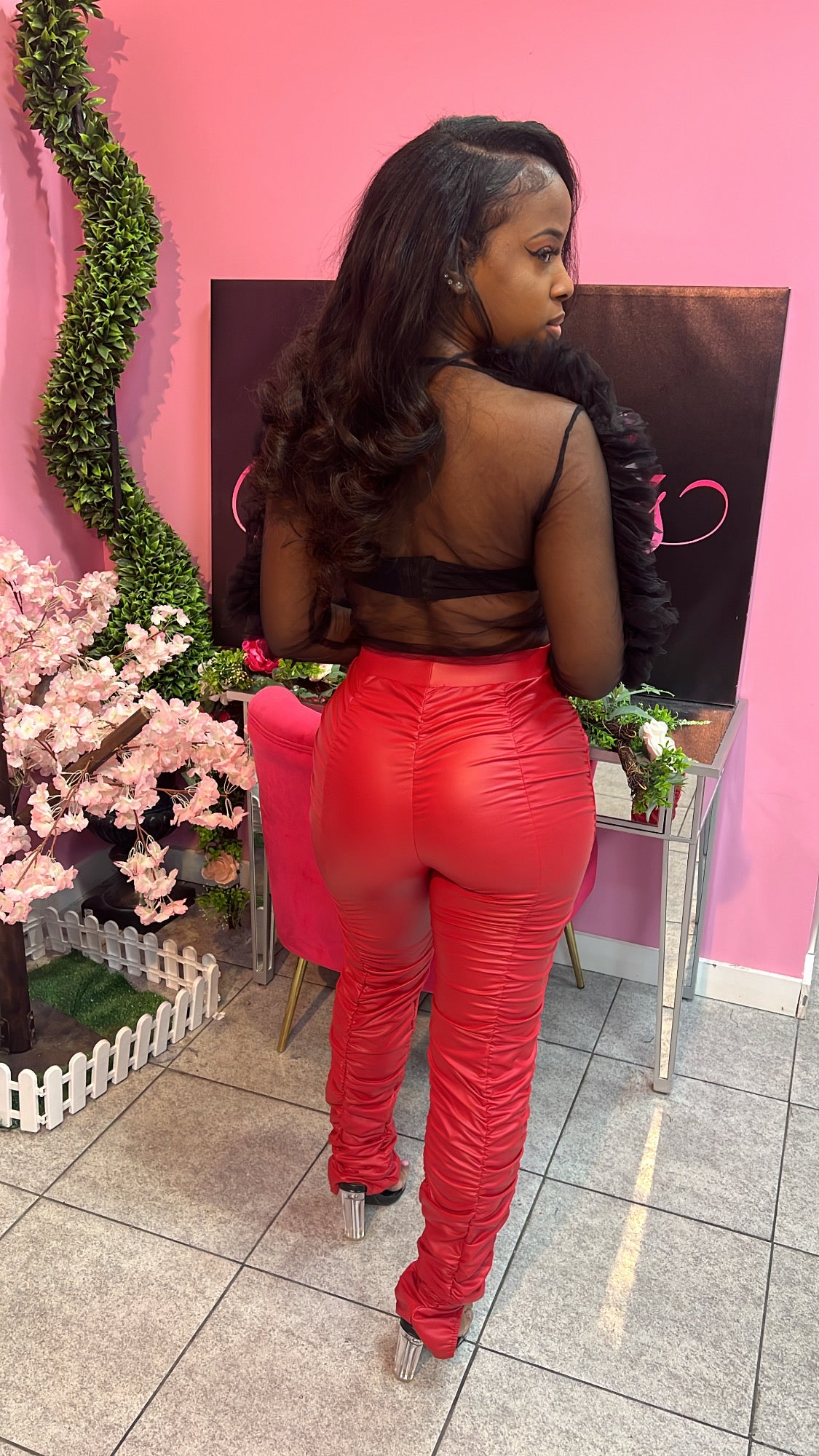 Extra Stack Leggings - Red