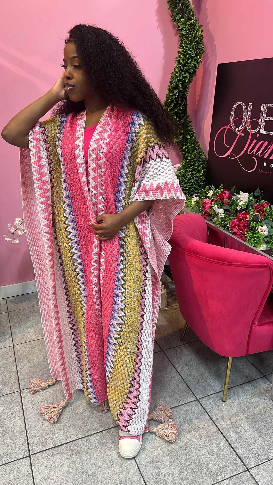 Bubblegum Knit Kimono