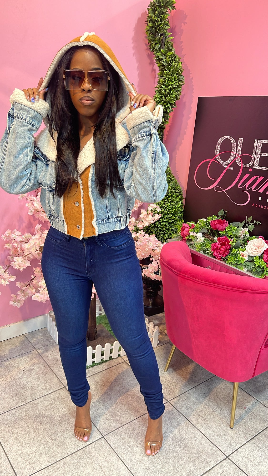 Jodie Denim Suede Jacket