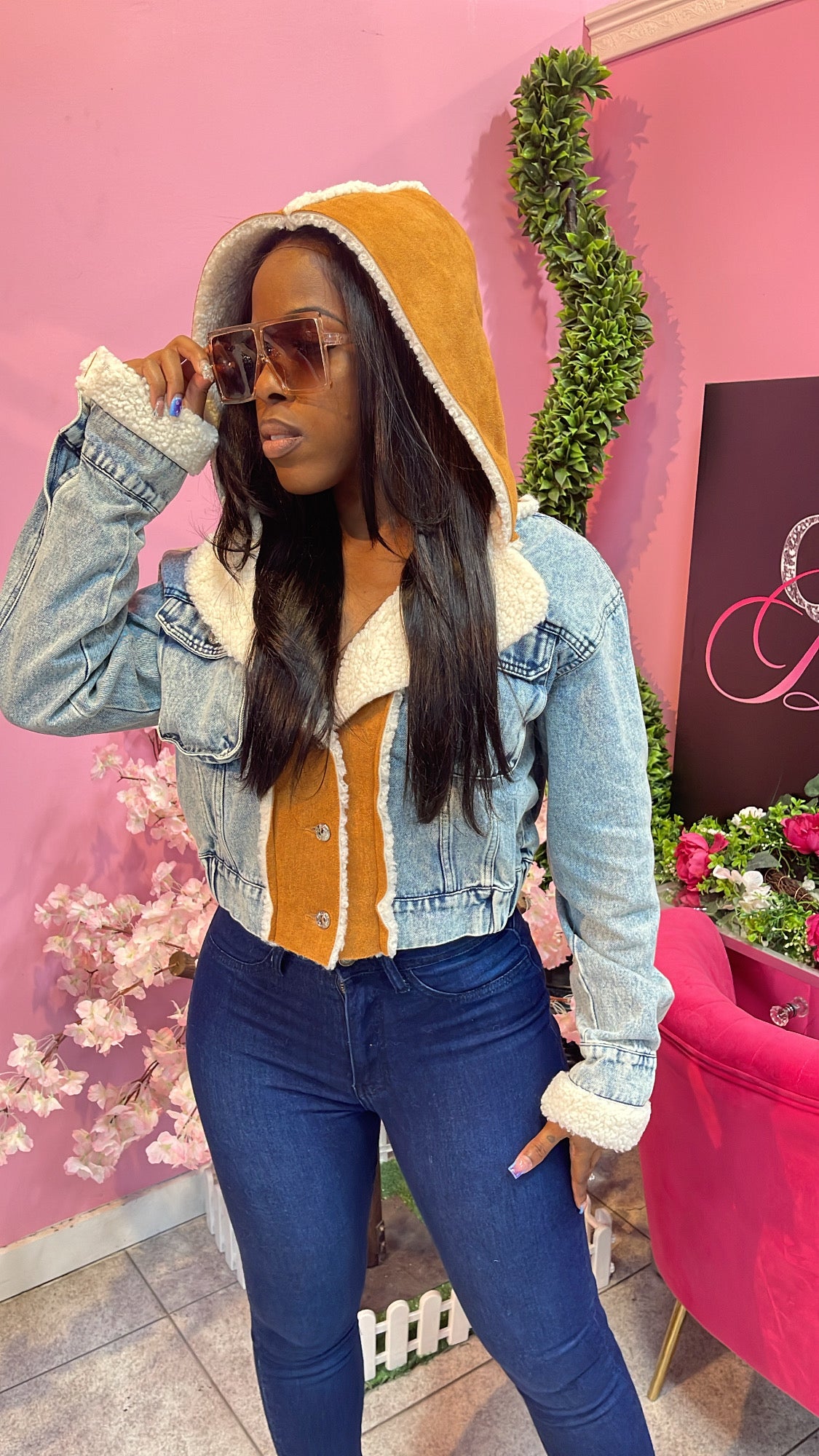 Jodie Denim Suede Jacket