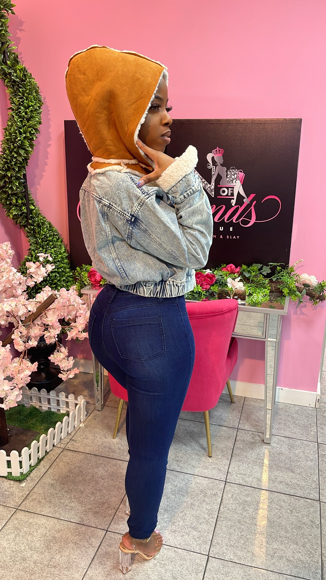 Jodie Denim Suede Jacket