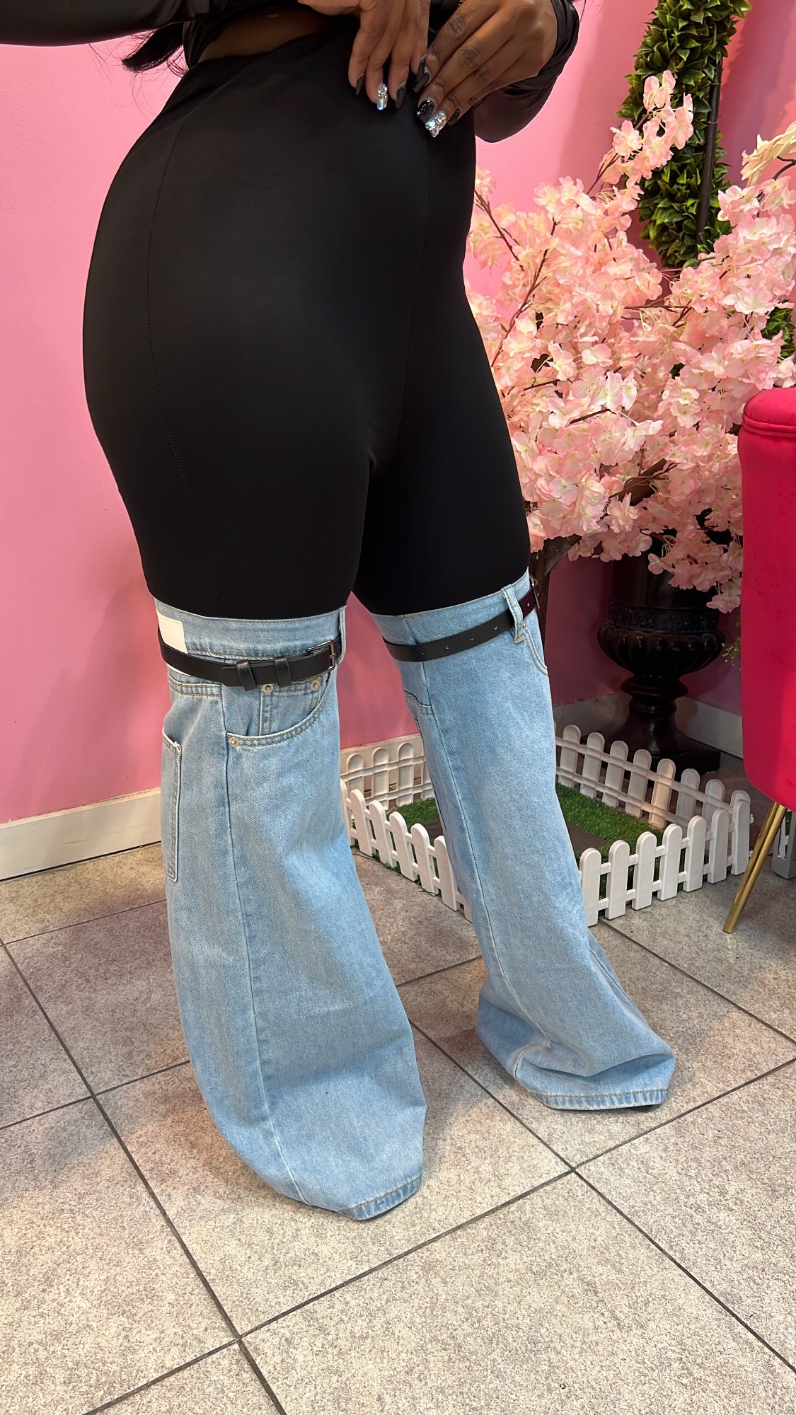 Split Personality Jeans - Blue