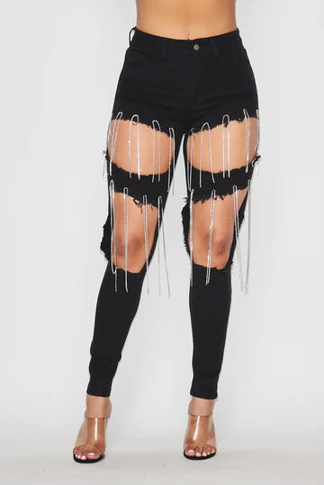 Diamond Distress Jeans