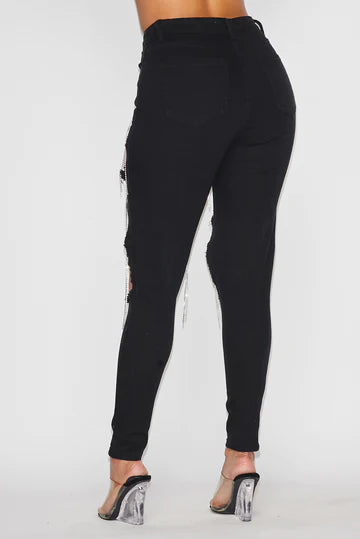 Diamond Distress Jeans