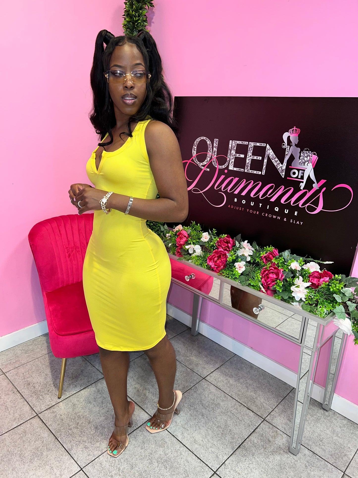 Layla Dress - Yellow