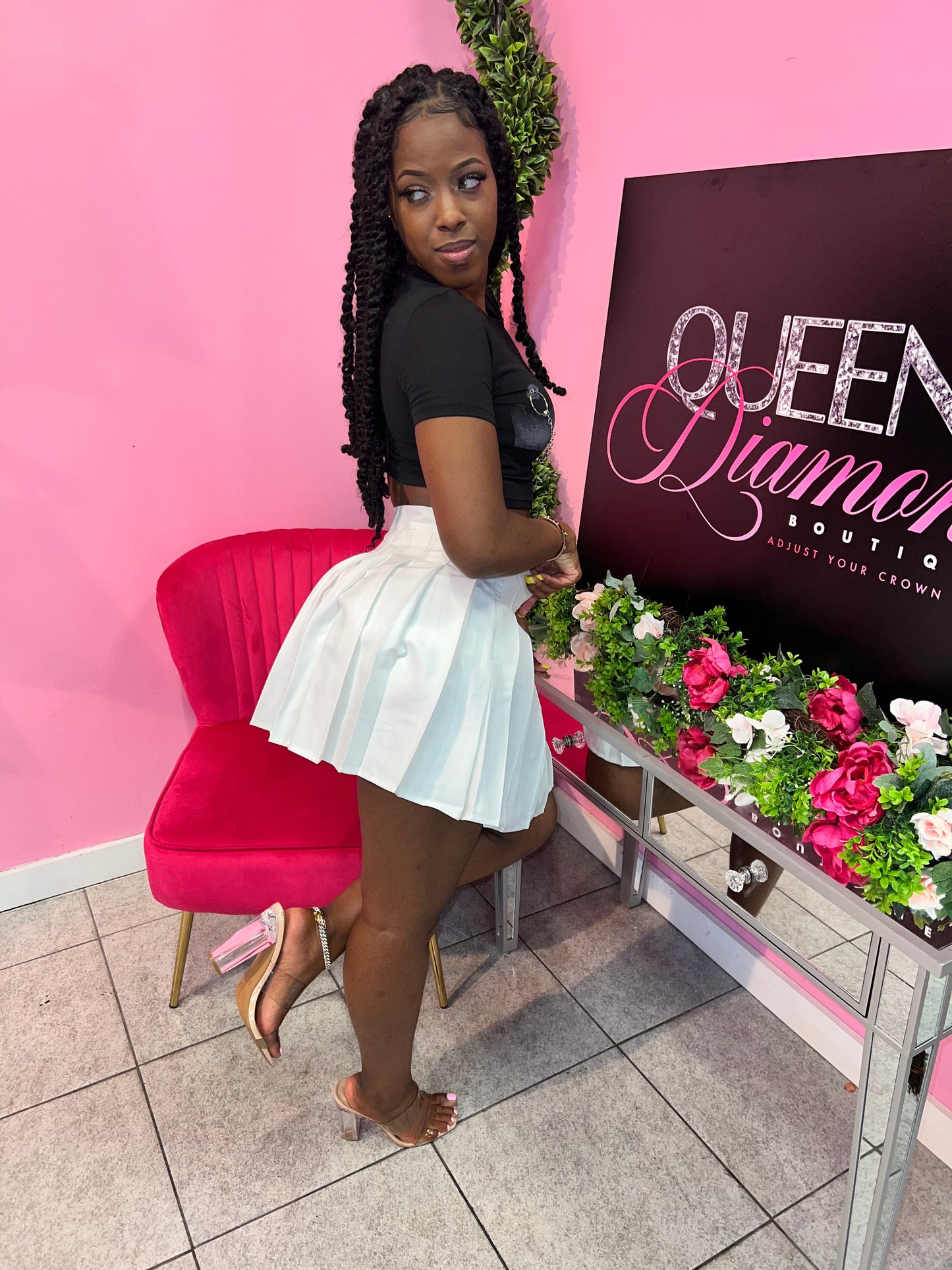 Pleated Skirt - White