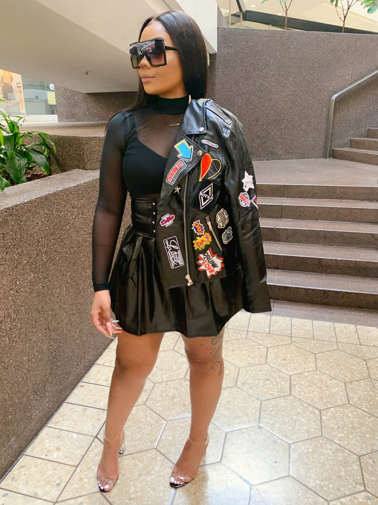 Biker Chic Jacket - Black