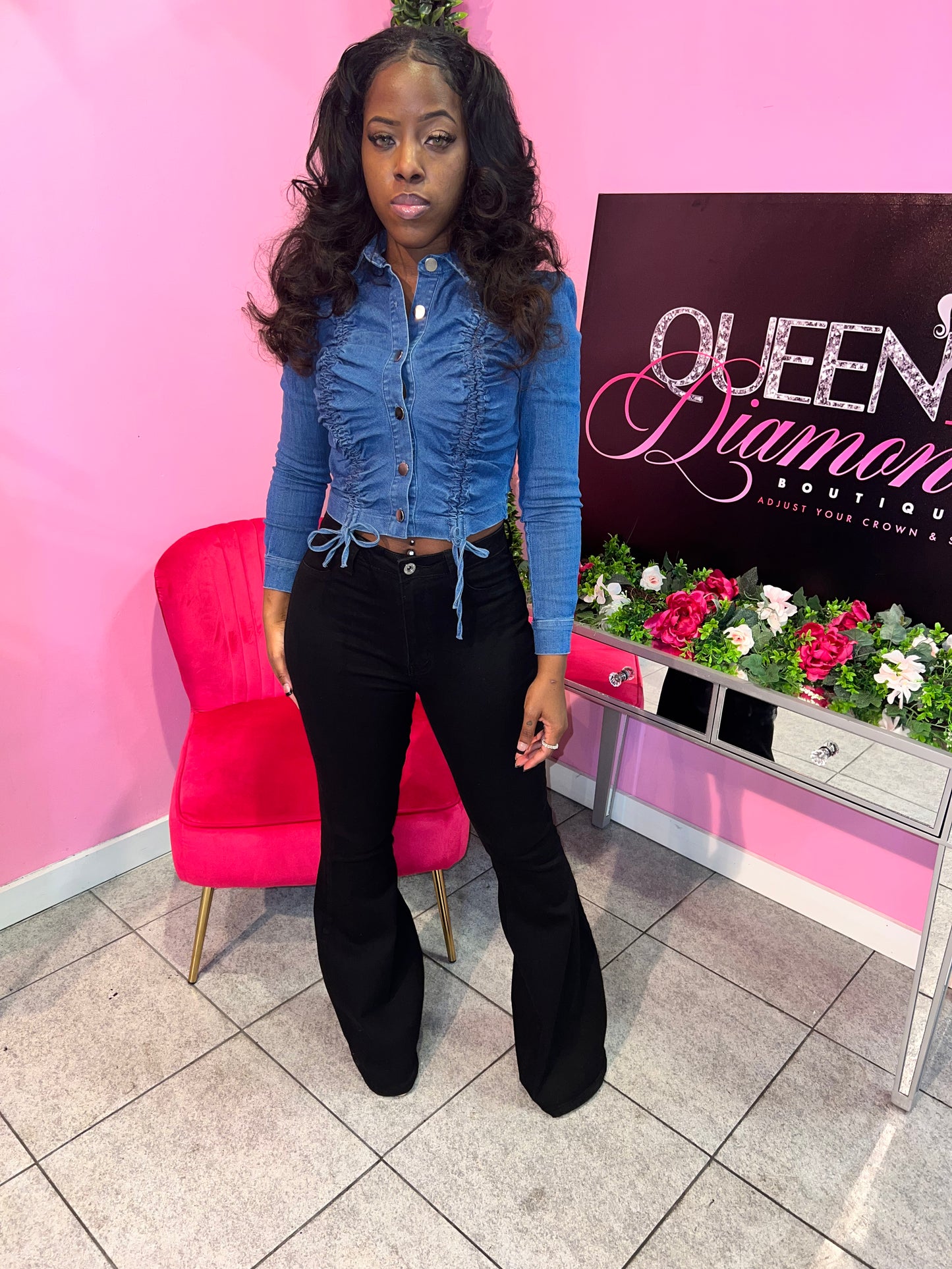 Get Fly Blouse - Denim