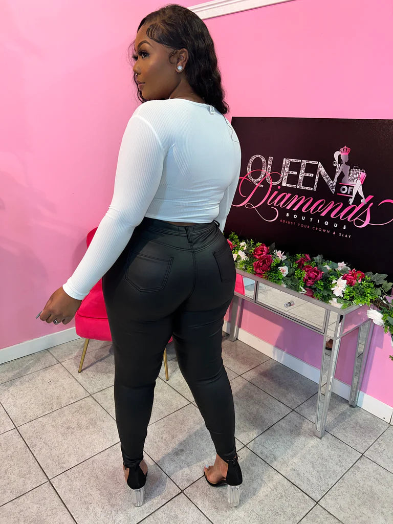 Liquid Sit Right Pants Black Queen Of Diamonds Boutique
