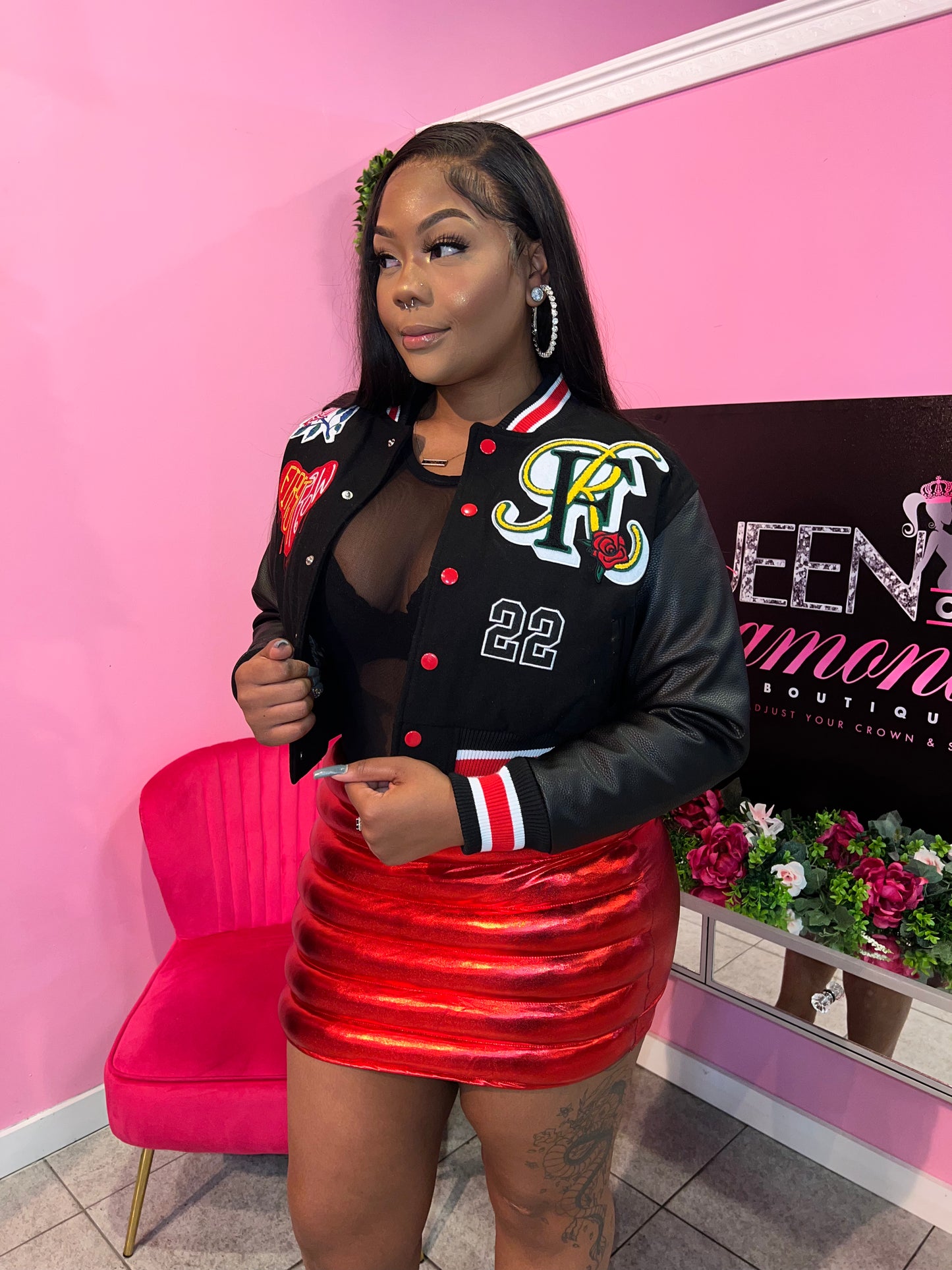 Letterman Jacket - Red