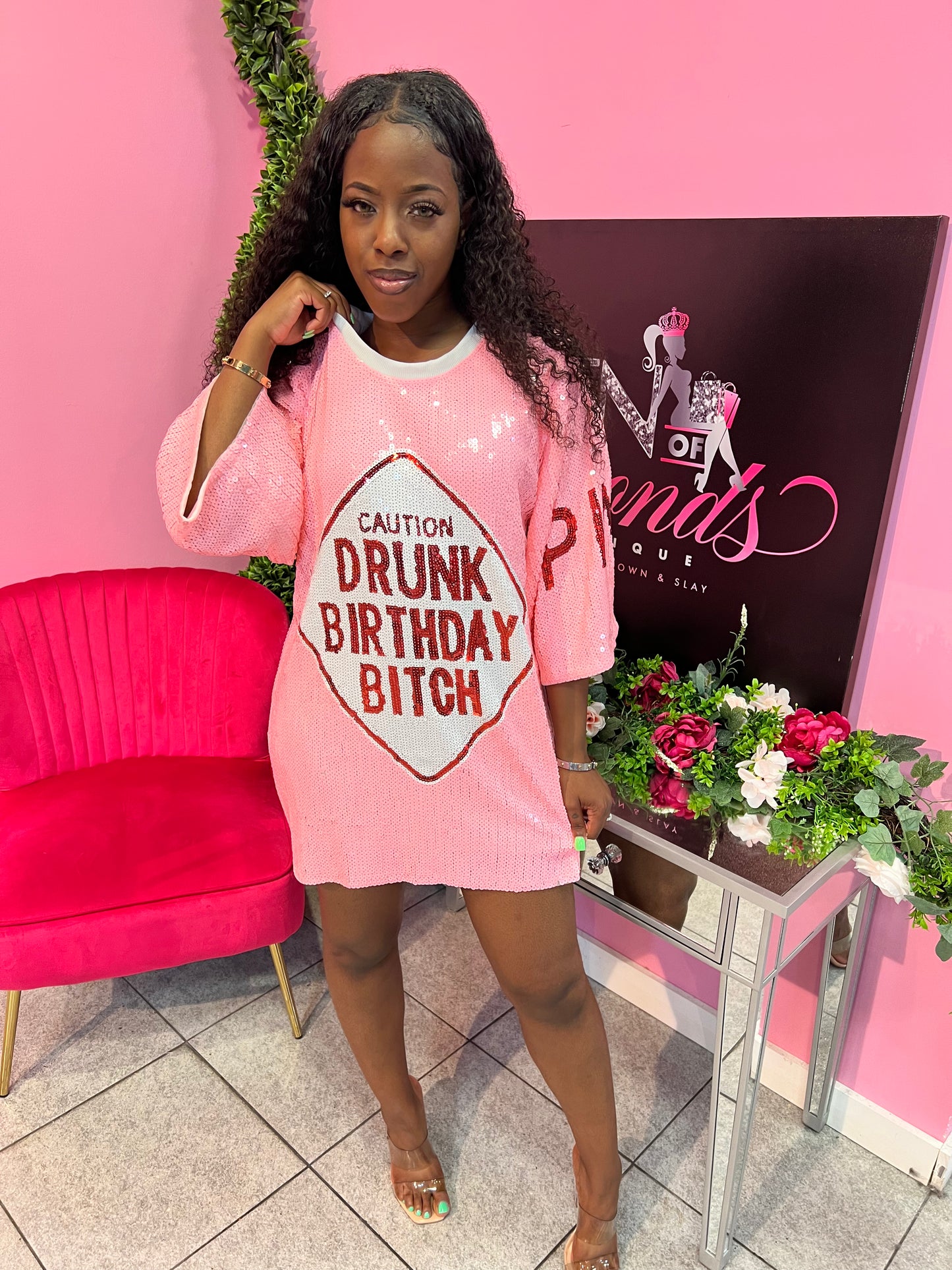 Drunk Birthday Dress - Pink