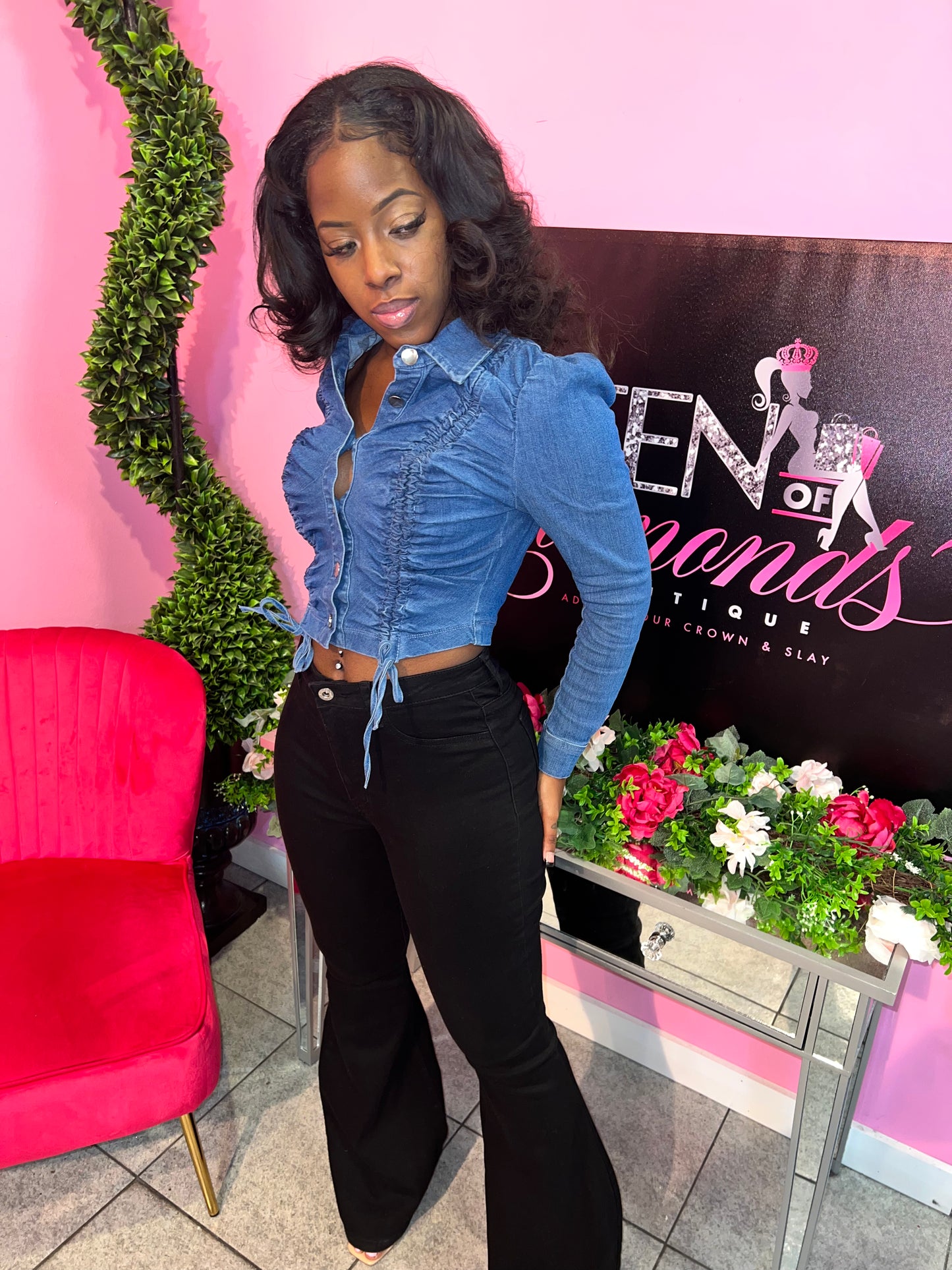 Get Fly Blouse - Denim