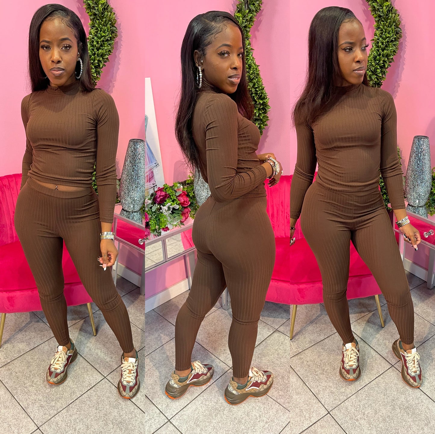 Fall For It Set - Brown