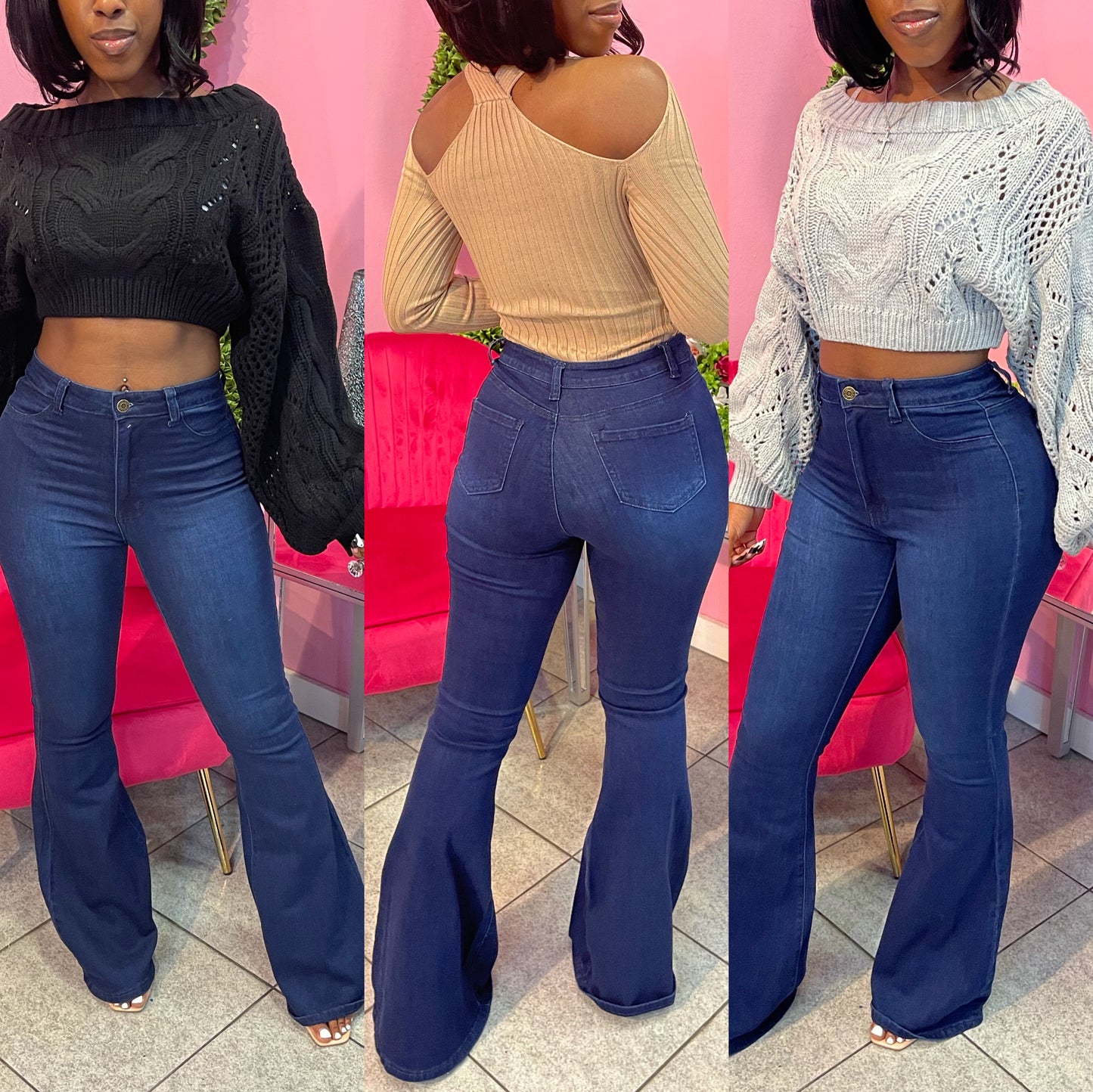 Factor Belle Bottoms - Dark Denim