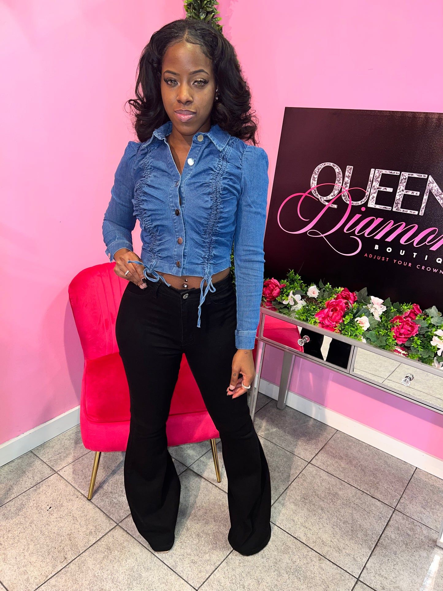 Get Fly Blouse - Denim