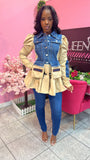 Lizzy Denim Peplum Jacket