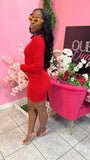 Minaj Knit Dress - Red