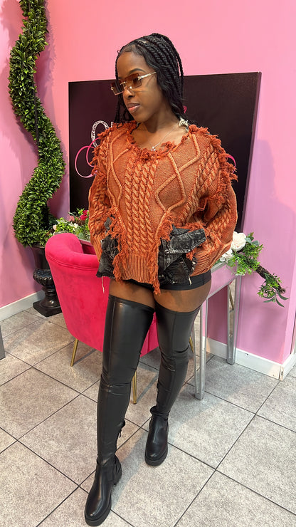 Rebel Sweater - Burnt Orange