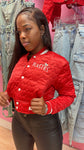Don't Miss Varsity Jacket - Red