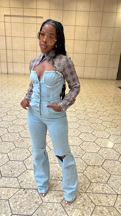 Denim Knockout Jumpsuit
