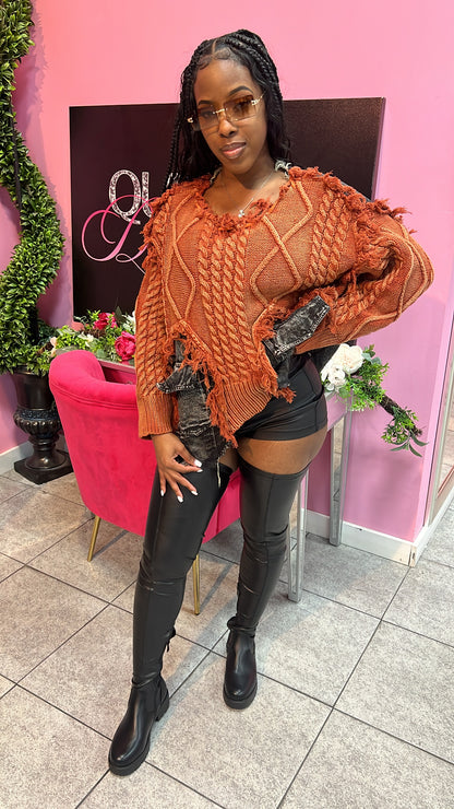 Rebel Sweater - Burnt Orange