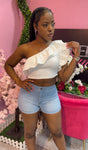 Sasha Ruffle Blouse - White